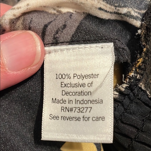 Nine West Abstract Pattern Blouse - Black, Yellow, White - Picture 10 of 10